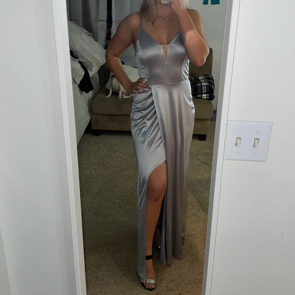 Sky blue dress